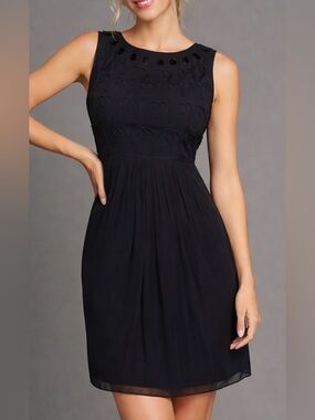 Tibi Sleeveless Silk Vintage- Inspired Cocktail Dress with Beaded Neckline